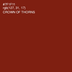 #7F1F11 - Crown of Thorns Color Image